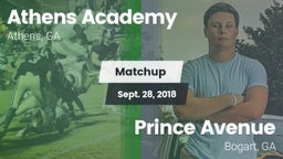 Matchup: Athens Academy vs. Prince Avenue  2018