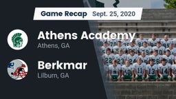 Recap: Athens Academy vs. Berkmar  2020