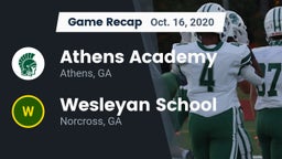 Recap: Athens Academy vs. Wesleyan School 2020