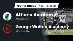Recap: Athens Academy vs. George Walton Academy  2020