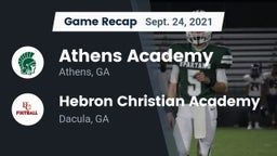 Recap: Athens Academy vs. Hebron Christian Academy  2021