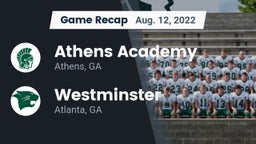 Recap: Athens Academy vs. Westminster  2022