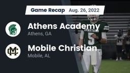 Recap: Athens Academy vs. Mobile Christian  2022