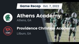 Recap: Athens Academy vs. Providence Christian Academy  2022