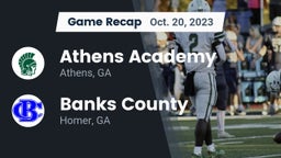 Recap: Athens Academy vs. Banks County  2023