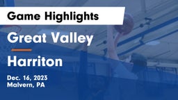 Great Valley  vs Harriton  Game Highlights - Dec. 16, 2023