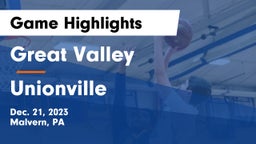 Great Valley  vs Unionville  Game Highlights - Dec. 21, 2023