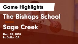 The Bishops School vs Sage Creek Game Highlights - Dec. 28, 2018