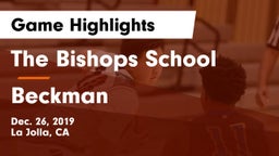 The Bishops School vs Beckman  Game Highlights - Dec. 26, 2019