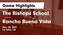 The Bishops School vs Rancho Buena Vista  Game Highlights - Dec. 28, 2021