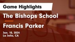 The Bishops School vs Francis Parker  Game Highlights - Jan. 10, 2024
