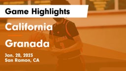 California  vs Granada  Game Highlights - Jan. 20, 2023