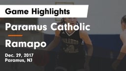 Paramus Catholic  vs Ramapo  Game Highlights - Dec. 29, 2017