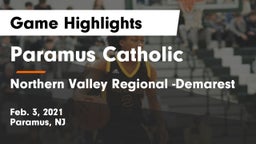 Paramus Catholic  vs Northern Valley Regional -Demarest Game Highlights - Feb. 3, 2021