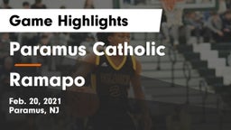 Paramus Catholic  vs Ramapo  Game Highlights - Feb. 20, 2021