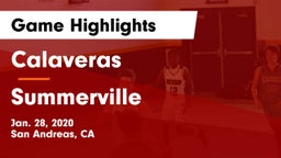 Calaveras  vs Summerville  Game Highlights - Jan. 28, 2020
