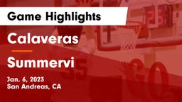 Calaveras  vs Summervi Game Highlights - Jan. 6, 2023
