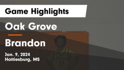 Oak Grove  vs Brandon  Game Highlights - Jan. 9, 2024