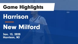 Harrison  vs New Milford  Game Highlights - Jan. 13, 2020