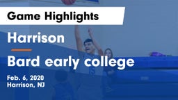 Harrison  vs Bard  early college Game Highlights - Feb. 6, 2020