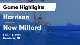 Harrison  vs New Milford  Game Highlights - Feb. 11, 2020