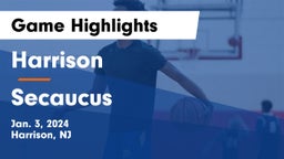 Harrison  vs Secaucus  Game Highlights - Jan. 3, 2024