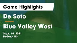 De Soto  vs Blue Valley West  Game Highlights - Sept. 16, 2021