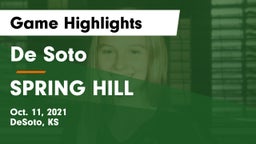 De Soto  vs SPRING HILL  Game Highlights - Oct. 11, 2021