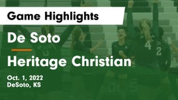 De Soto  vs Heritage Christian Game Highlights - Oct. 1, 2022