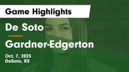 De Soto  vs Gardner-Edgerton  Game Highlights - Oct. 7, 2023