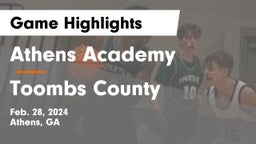 Athens Academy vs Toombs County  Game Highlights - Feb. 28, 2024