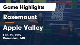 Rosemount  vs Apple Valley  Game Highlights - Feb. 25, 2022