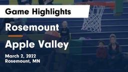 Rosemount  vs Apple Valley  Game Highlights - March 2, 2022