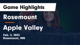 Rosemount  vs Apple Valley  Game Highlights - Feb. 3, 2023