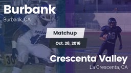 Matchup: Burbank  vs. Crescenta Valley  2016
