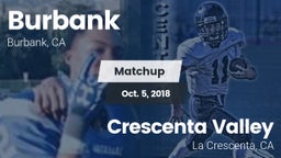 Matchup: Burbank  vs. Crescenta Valley  2018