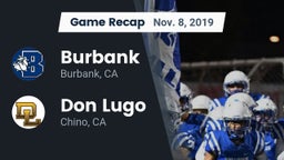 Recap: Burbank  vs. Don Lugo  2019