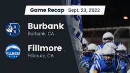 Recap: Burbank  vs. Fillmore  2022