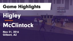 Higley  vs McClintock Game Highlights - Nov 21, 2016
