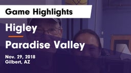 Higley  vs Paradise Valley Game Highlights - Nov. 29, 2018