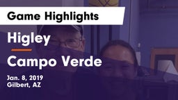Higley  vs Campo Verde  Game Highlights - Jan. 8, 2019