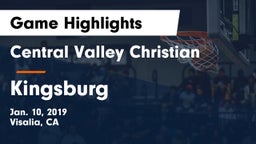 Central Valley Christian vs Kingsburg  Game Highlights - Jan. 10, 2019
