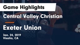 Central Valley Christian vs Exeter Union  Game Highlights - Jan. 24, 2019