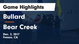 Bullard  vs Bear Creek  Game Highlights - Dec. 2, 2017
