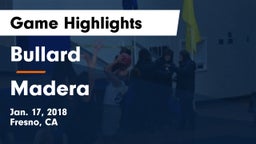 Bullard  vs Madera  Game Highlights - Jan. 17, 2018