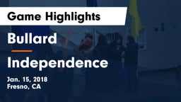 Bullard  vs Independence  Game Highlights - Jan. 15, 2018