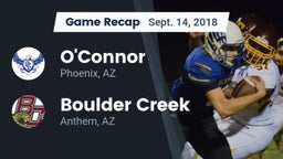 Recap: O'Connor  vs. Boulder Creek  2018