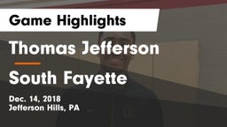 Thomas Jefferson  vs South Fayette  Game Highlights - Dec. 14, 2018