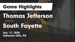 Thomas Jefferson  vs South Fayette  Game Highlights - Jan. 17, 2020