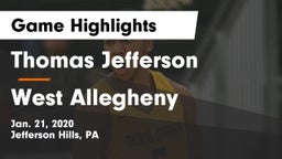 Thomas Jefferson  vs West Allegheny  Game Highlights - Jan. 21, 2020